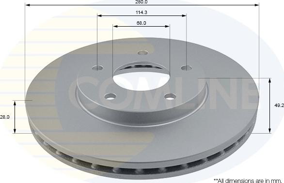 Comline ADC0260V - Disque de frein cwaw.fr