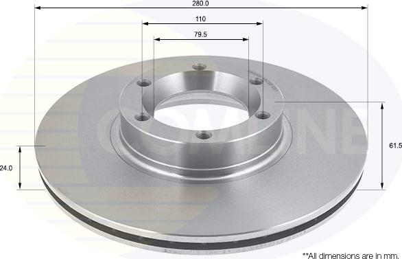 Comline ADC0263V - Disque de frein cwaw.fr