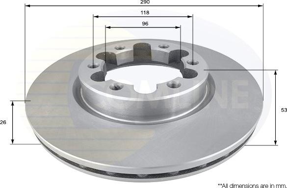 Comline ADC0285V - Disque de frein cwaw.fr