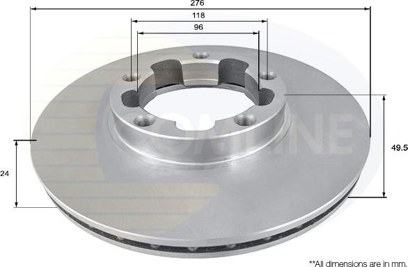 Comline ADC0286V - Disque de frein cwaw.fr