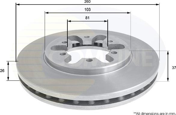 Comline ADC0220V - Disque de frein cwaw.fr