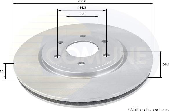 Comline ADC0270V - Disque de frein cwaw.fr