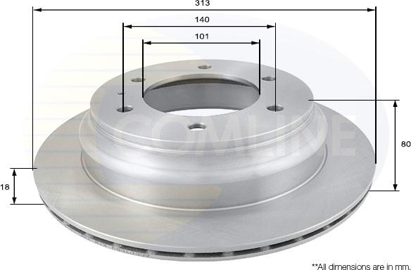 Comline ADC0708V - Disque de frein cwaw.fr