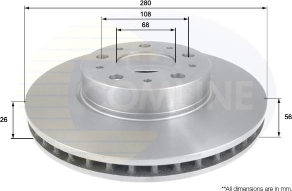 Comline ADC1910V - Disque de frein cwaw.fr