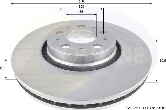 Comline ADC1918V - Disque de frein cwaw.fr