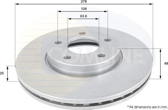 Comline ADC1912V - Disque de frein cwaw.fr