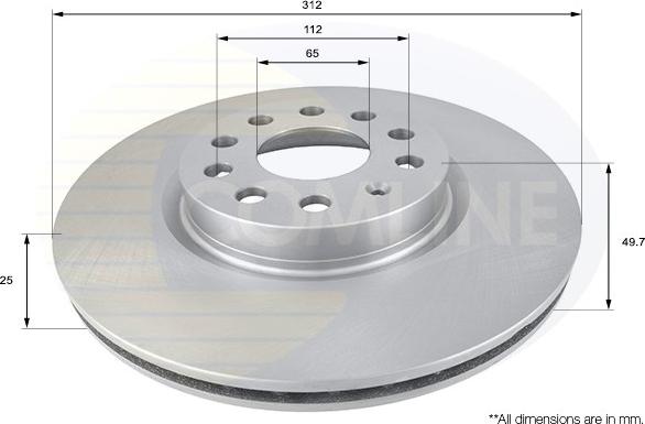 Comline ADC1449V - Disque de frein cwaw.fr