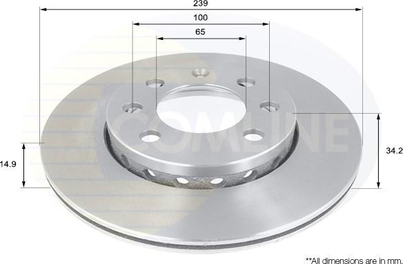 Comline ADC1454V - Disque de frein cwaw.fr