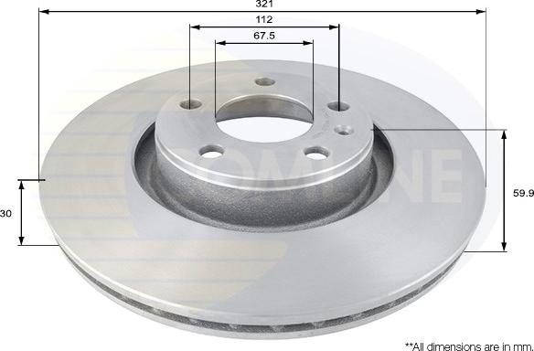 Comline ADC1465V - Disque de frein cwaw.fr