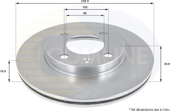 Comline ADC1404V - Disque de frein cwaw.fr