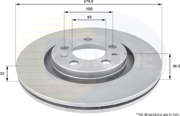 Comline ADC1408V - Disque de frein cwaw.fr