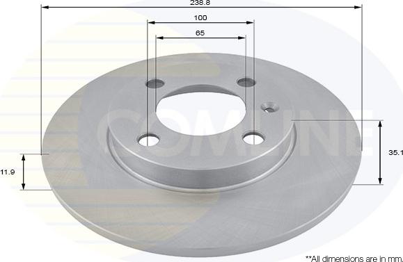 Comline ADC1402 - Disque de frein cwaw.fr