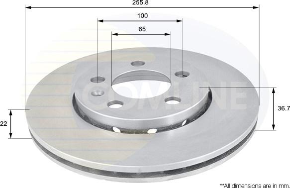 Comline ADC1407V - Disque de frein cwaw.fr