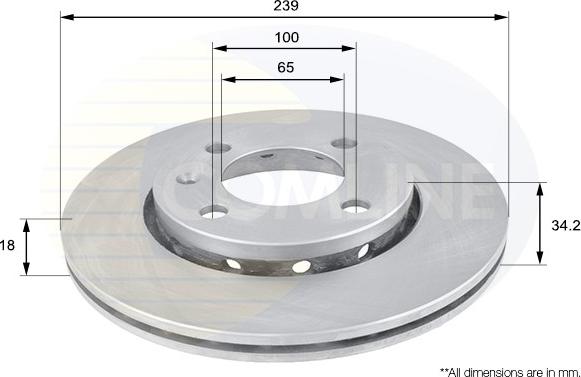 Comline ADC1413V - Disque de frein cwaw.fr