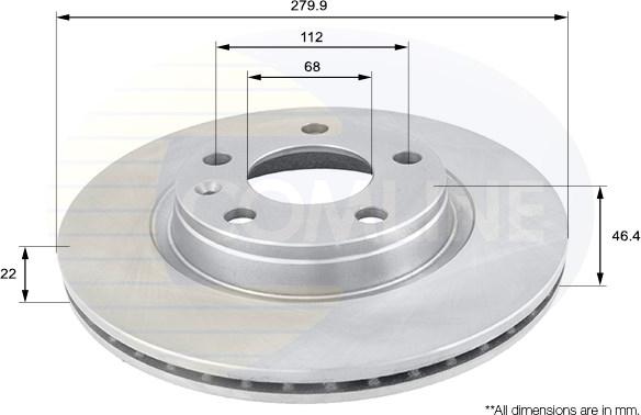 Comline ADC1412V - Disque de frein cwaw.fr