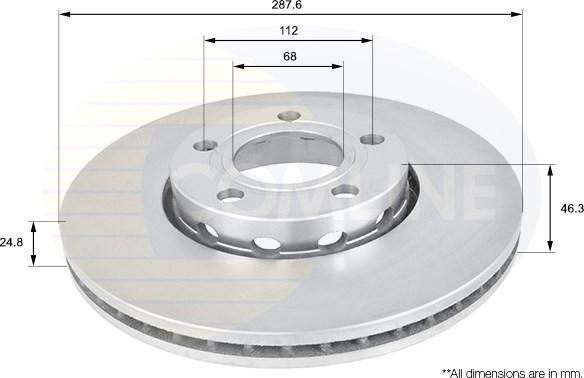 Comline ADC1417V - Disque de frein cwaw.fr