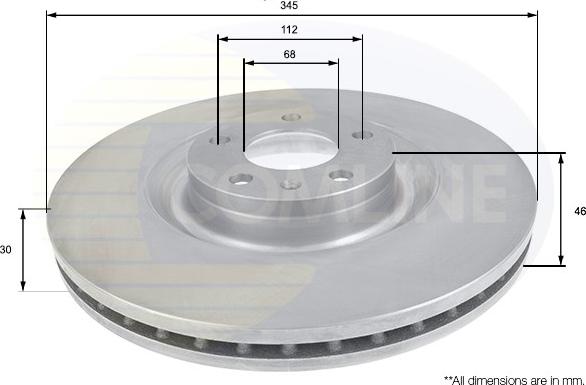 Comline ADC1484V - Disque de frein cwaw.fr