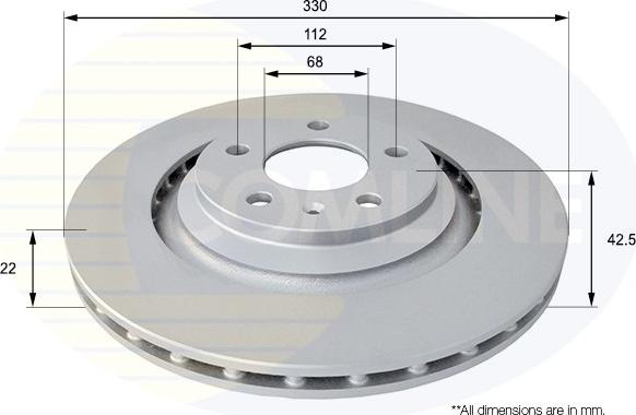 Comline ADC1483V - Disque de frein cwaw.fr