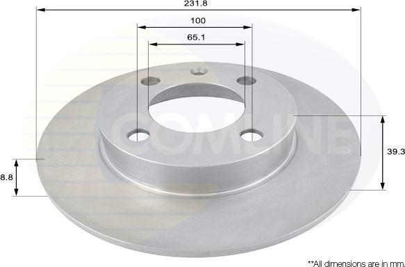 Comline ADC1439 - Disque de frein cwaw.fr