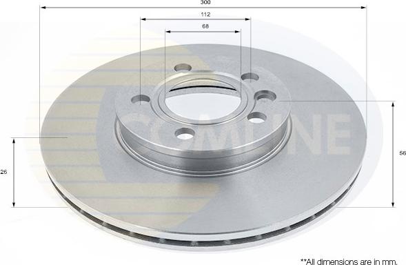 Comline ADC1434V - Disque de frein cwaw.fr