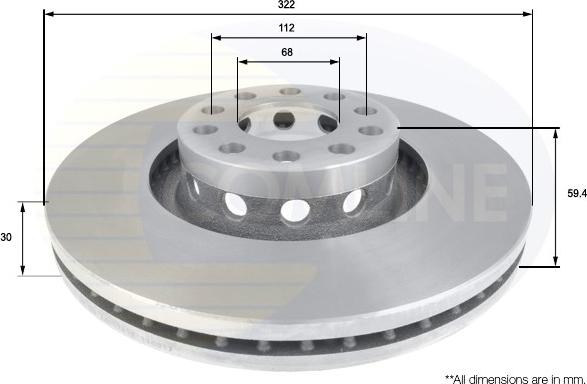 Comline ADC1435V - Disque de frein cwaw.fr