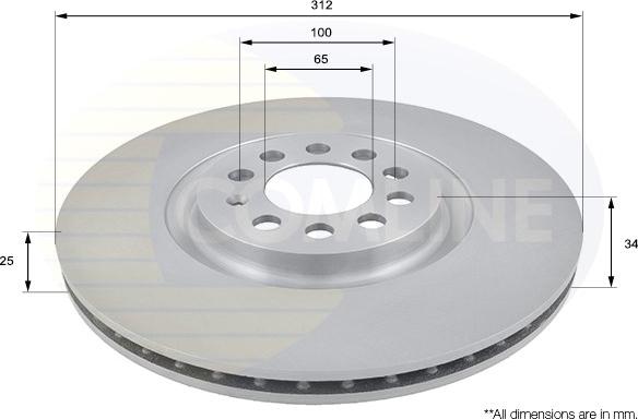 Comline ADC1438V - Disque de frein cwaw.fr