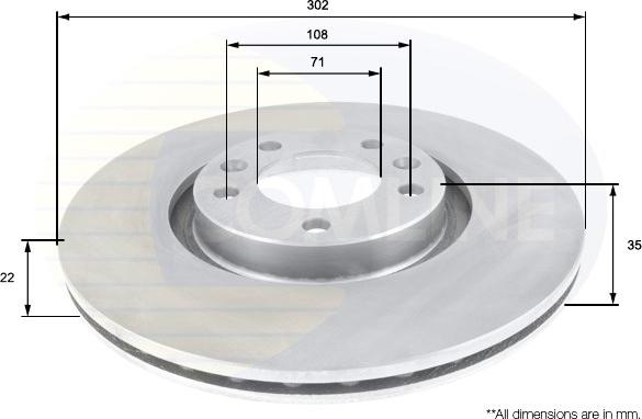 Comline ADC1591V - Disque de frein cwaw.fr