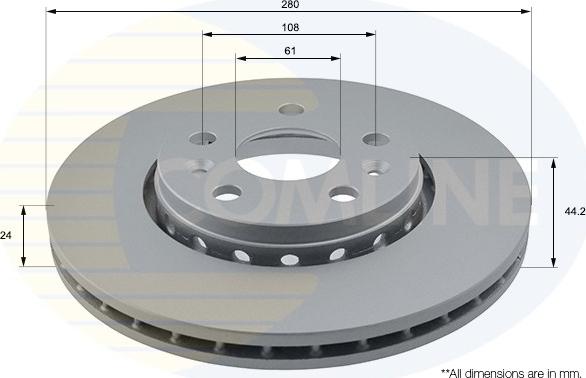 Comline ADC1593V - Disque de frein cwaw.fr