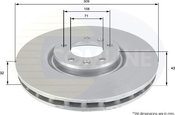 Comline ADC1548V - Disque de frein cwaw.fr