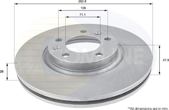 Comline ADC1550V - Disque de frein cwaw.fr