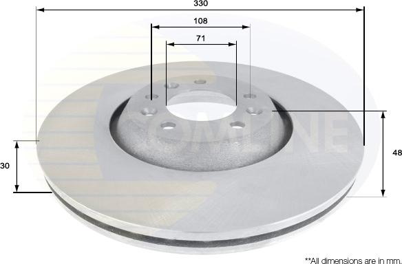 Comline ADC1552V - Disque de frein cwaw.fr