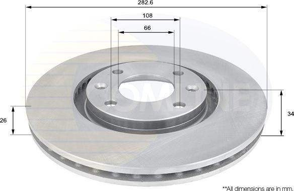 Comline ADC1519V - Disque de frein cwaw.fr