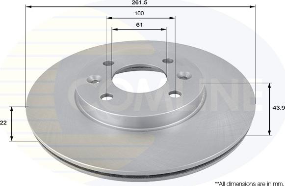 Comline ADC1510V - Disque de frein cwaw.fr