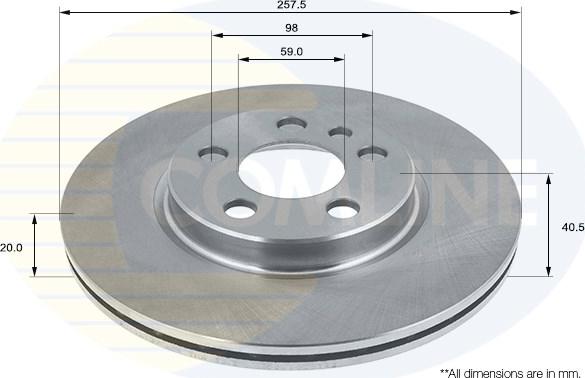 Comline ADC1513V - Disque de frein cwaw.fr