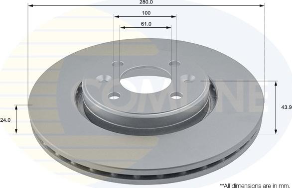 Comline ADC1517V - Disque de frein cwaw.fr