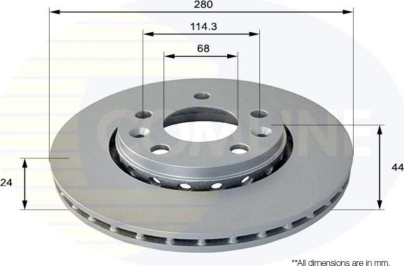 Comline ADC1585V - Disque de frein cwaw.fr