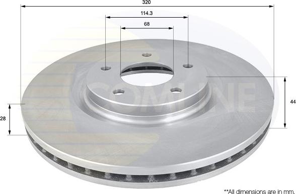 Comline ADC1587V - Disque de frein cwaw.fr