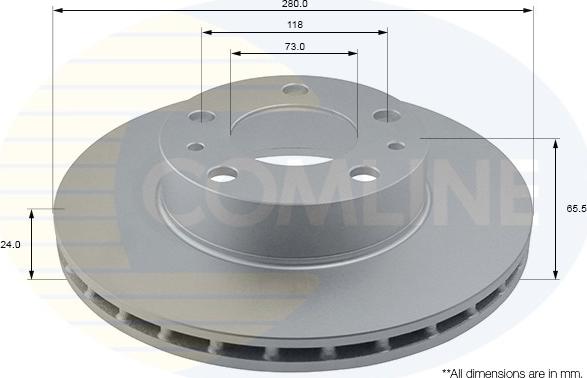 Comline ADC1535V - Disque de frein cwaw.fr