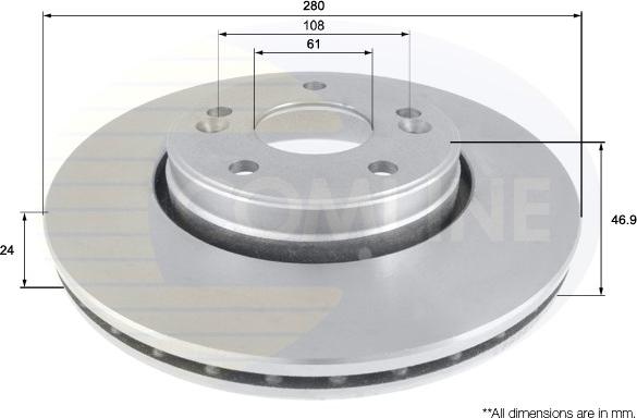 Comline ADC1538V - Disque de frein cwaw.fr