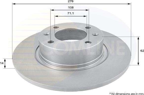 Comline ADC1533 - Disque de frein cwaw.fr