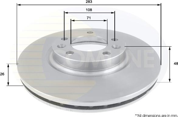 Comline ADC1532V - Disque de frein cwaw.fr