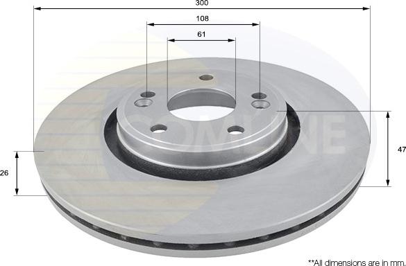 Comline ADC1537V - Disque de frein cwaw.fr