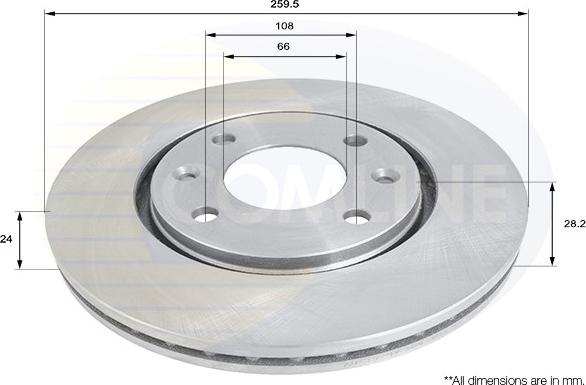 Comline ADC1523V - Disque de frein cwaw.fr