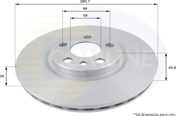 Comline ADC1522V - Disque de frein cwaw.fr