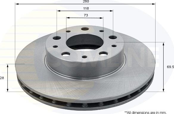 Comline ADC1571V - Disque de frein cwaw.fr