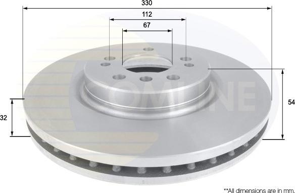 Comline ADC1648V - Disque de frein cwaw.fr