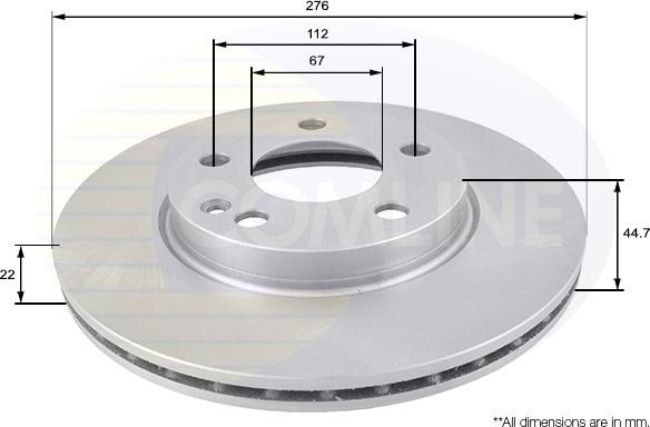 Comline ADC1642V - Disque de frein cwaw.fr