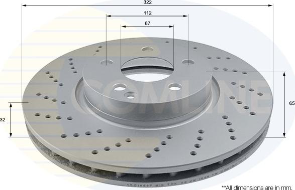 Comline ADC1655V - Disque de frein cwaw.fr