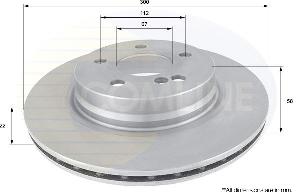 Comline ADC1658V - Disque de frein cwaw.fr