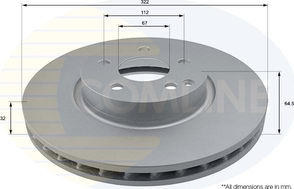 Comline ADC1657V - Disque de frein cwaw.fr